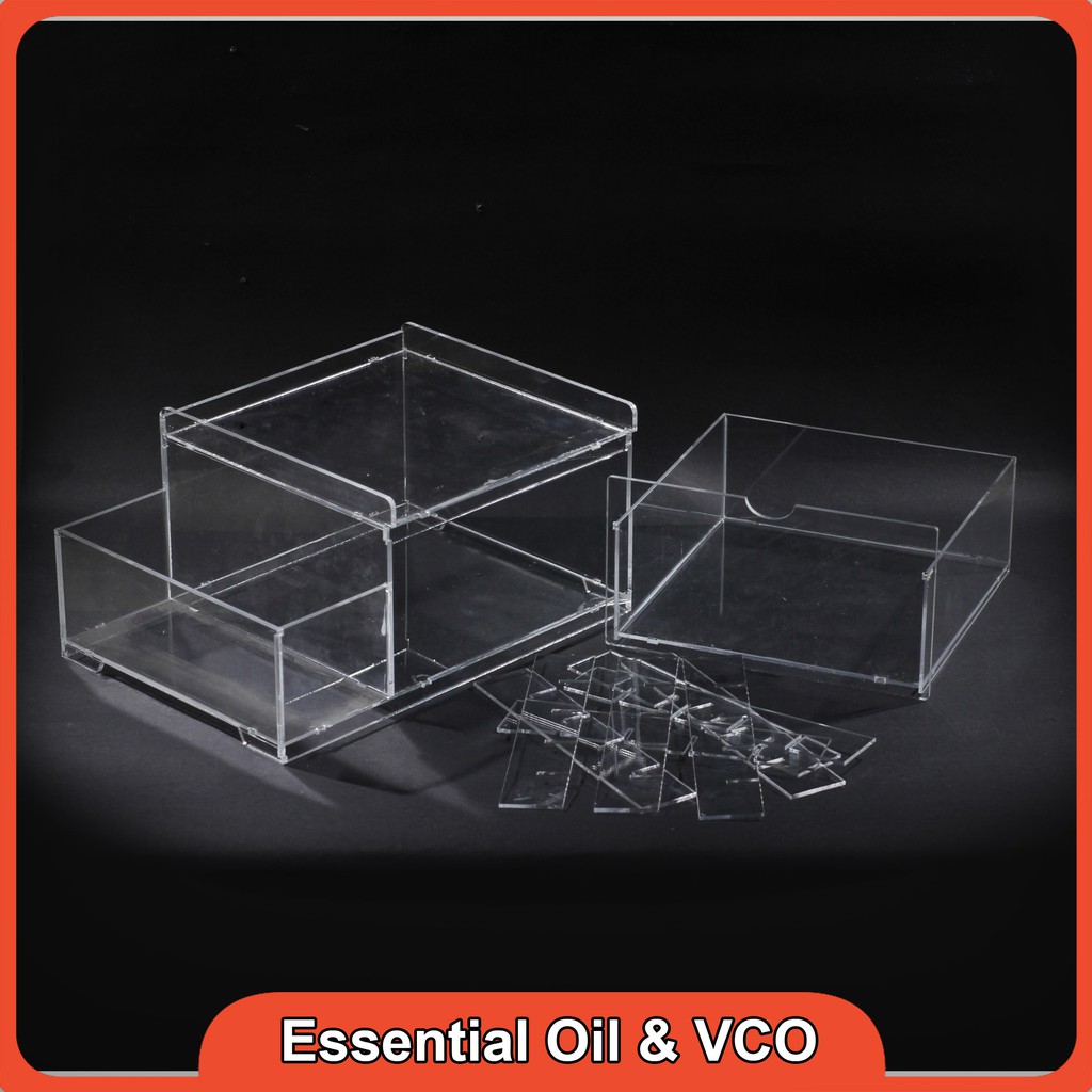 Jual Rak Display Essential Oil Akrilik Laci Tray Multifungsi 25 Slot ...