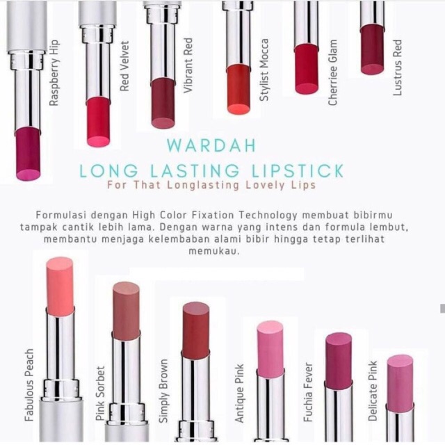 Jual Wardah Long Lasting Lipstick Longlasting Lipstik Original Shopee Indonesia 1580