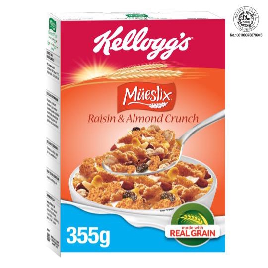 Jual Kelloggs Mueslix Raisin & Almond Cereal 355 gr Shopee Indonesia