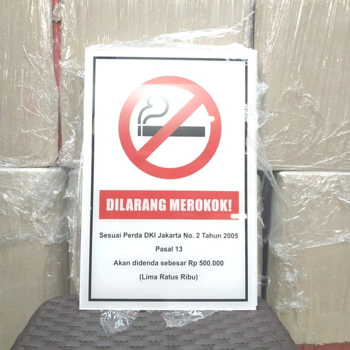 Jual JUAL AKRILIK SIGN K3 SAFETY DILARANG MEROKOK UK 20X30CM | Shopee ...