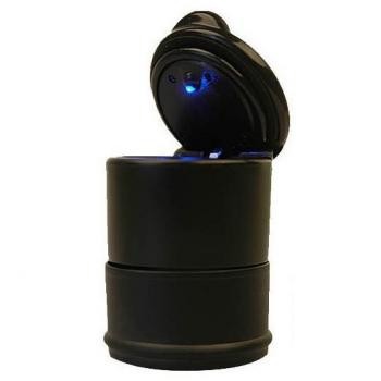 Auto asbak Auto asbak, rookloze asbak met USB-opladen, met blauwe LED-indicator, geschikt voor de meeste auto's