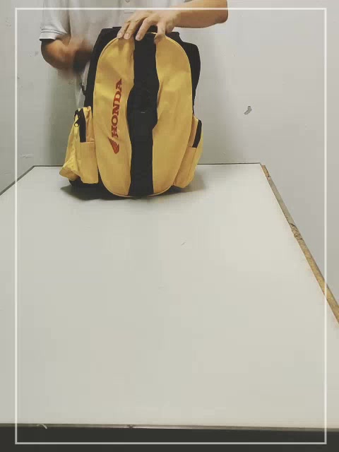 Jual tas Ransel Honda warna kuning, tebal, ukuran 49x 30x 20 cm, design ...