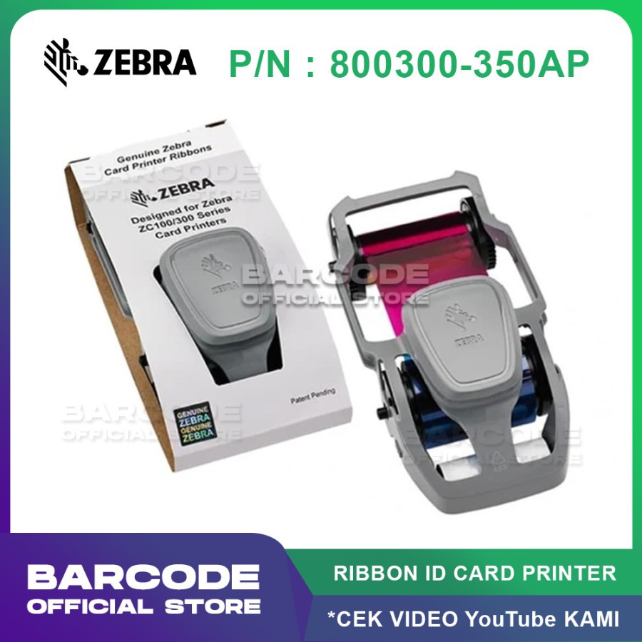 Cartouche Couleur YMCKO Originale Zebra Pour ZC100/300 - 800300-350EM - Neuve