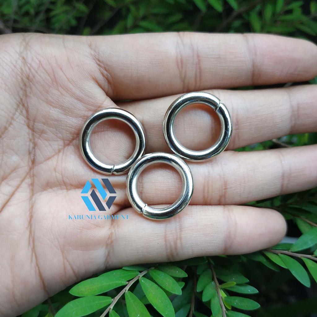 Jual Ring O pengait cantelan bulat besi ukuran 1.5 cm warna nikel ...