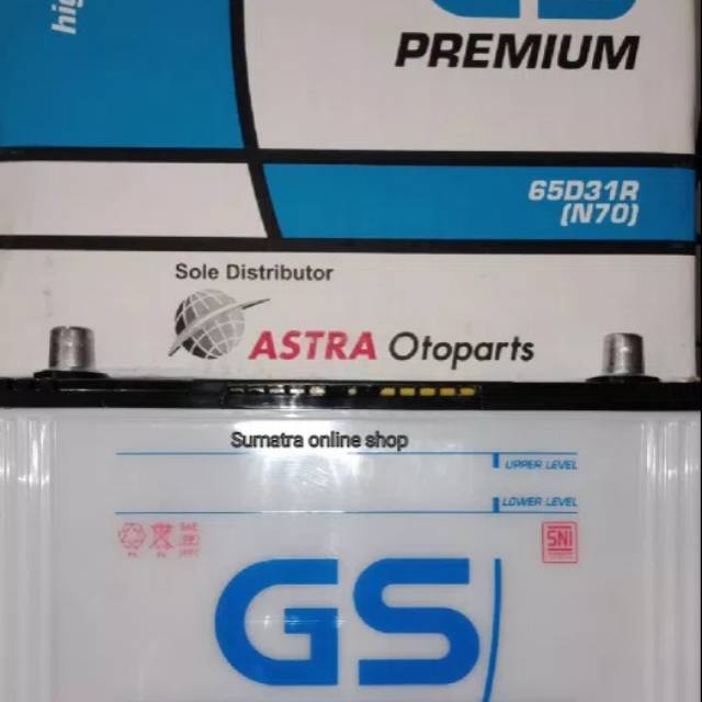Jual Aki Baterai GS Astra Premium N70 65d31R 12V-70Ah | Shopee Indonesia