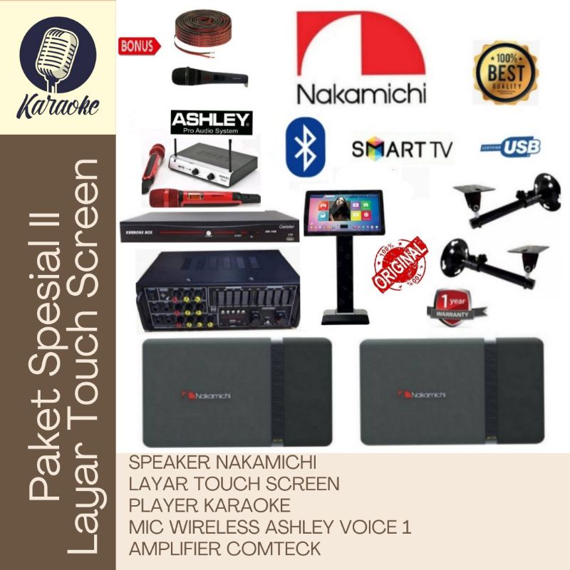 Jual Paket Karaoke Nakamichi Original 10 Inch Layar Touchscreen