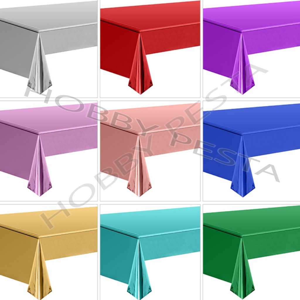 Jual TAPLAK MEJA ULANG TAHUN POLOS / TAPLAK MEJA FOIL / BIRTHDAY TABLE