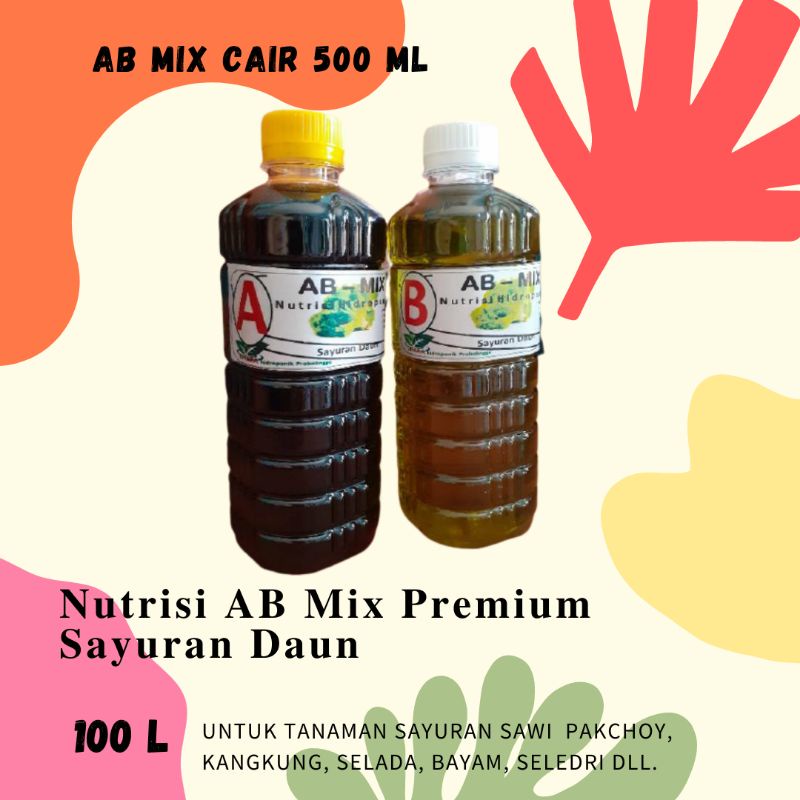 Jual Nutrisi Hidroponik Pupuk Ab Mix Cair 500 Ml Untuk Sayuran Daun Dan Buah Shopee Indonesia 1203