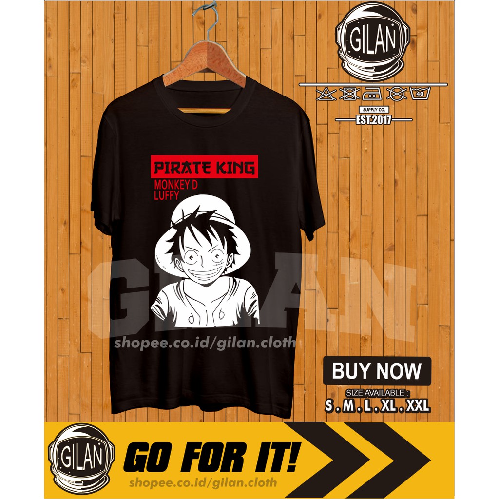Jual Kaos Baju Anime Pirate King Anime One Piece Monkey D Luffy ...