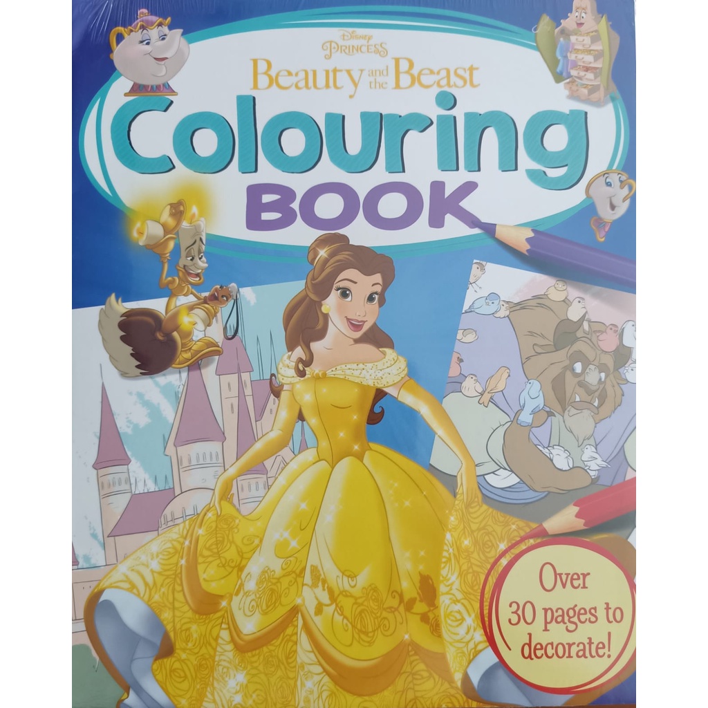 Jual Buku mewarnai / Coloring Book Belle SIMPLY COLOURING DISNEY BEAUTY