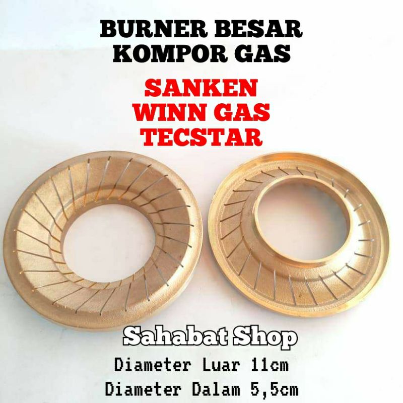 Jual BURNER KUNINGAN KOMPOR GAS SANKEN BURNER BESAR KECIL API LILIN ...