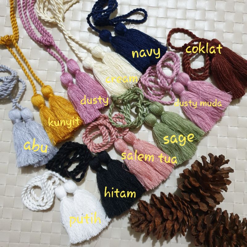 Jual Tassel TALI/Rumbai Tali diameter +- 1,2cm(TEBAL) | Shopee Indonesia