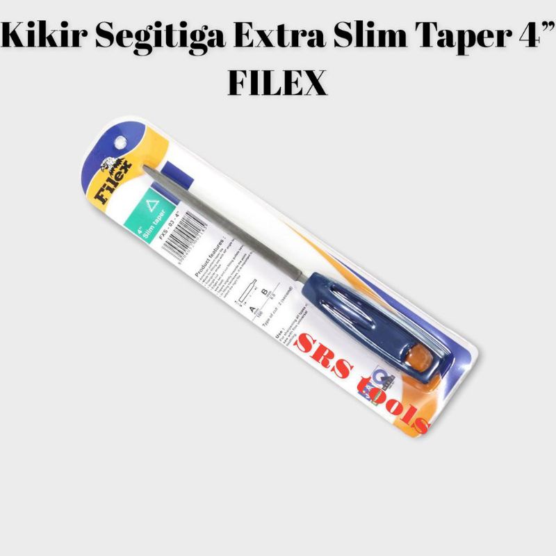 Jual Kikir Gergaji Kayu Segitiga Extra Slim Taper 4 Inch Filex Shopee