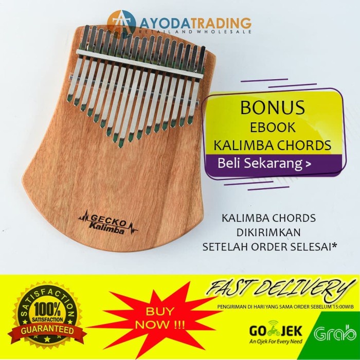 Jual Paket Authentic Gecko Kalimba K17Cas Alat Musik Tradisional ...