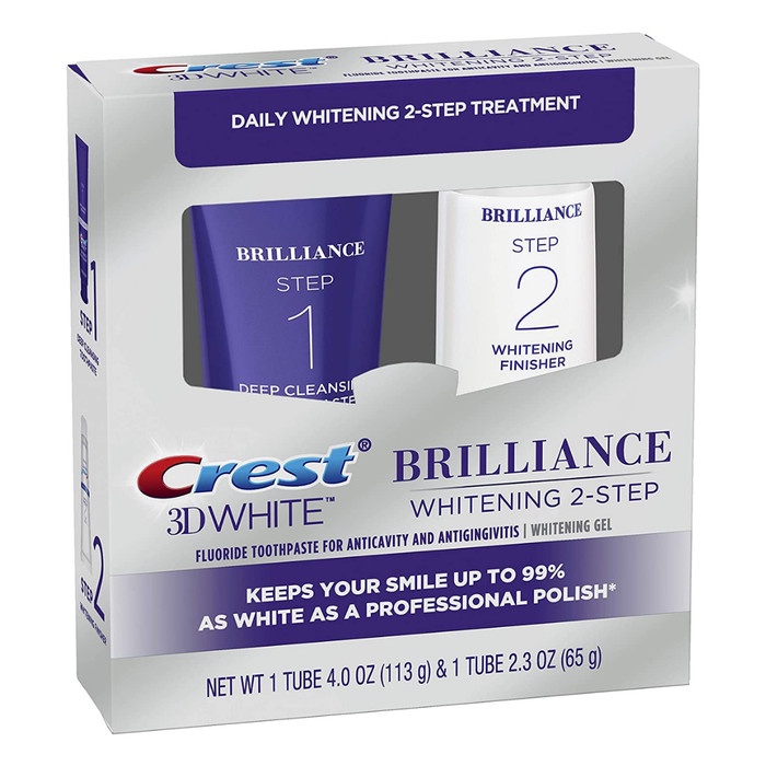 Jual Crest 3D White Brilliance Toothpaste & Whitening Gel Pemutih Gigi ...