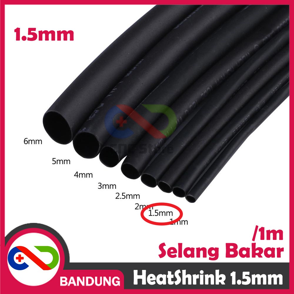 Jual HEATSHRINK 1.5MM HEAT SHRINK SELANG BAKAR SELONGSONG BAKAR TUBING ...