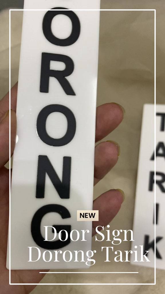 Jual Dorong Tarik | Sign Board Akrilik Sign Label Akrilik Pintu Dorong ...