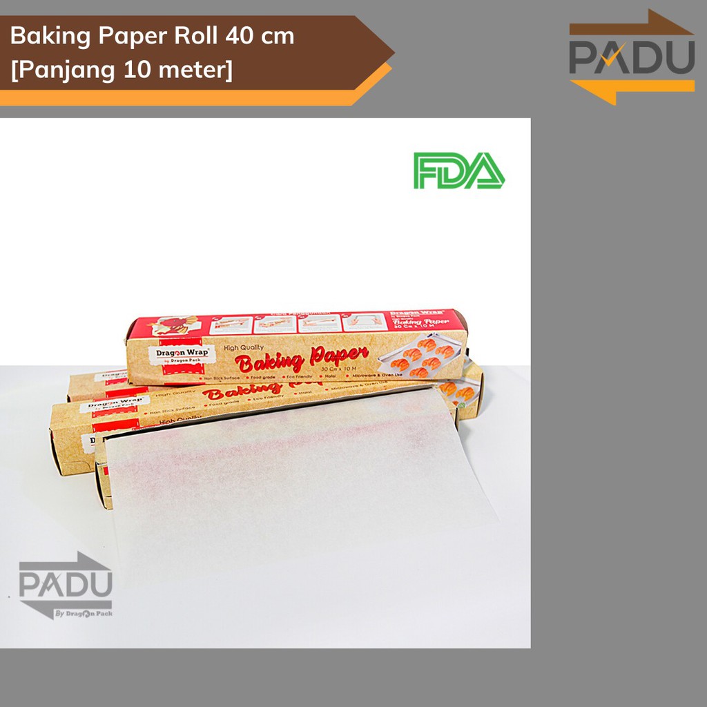 Jual Baking Paper Roll 40cmx10m - Kertas Panggang Roti & Kue | Shopee ...
