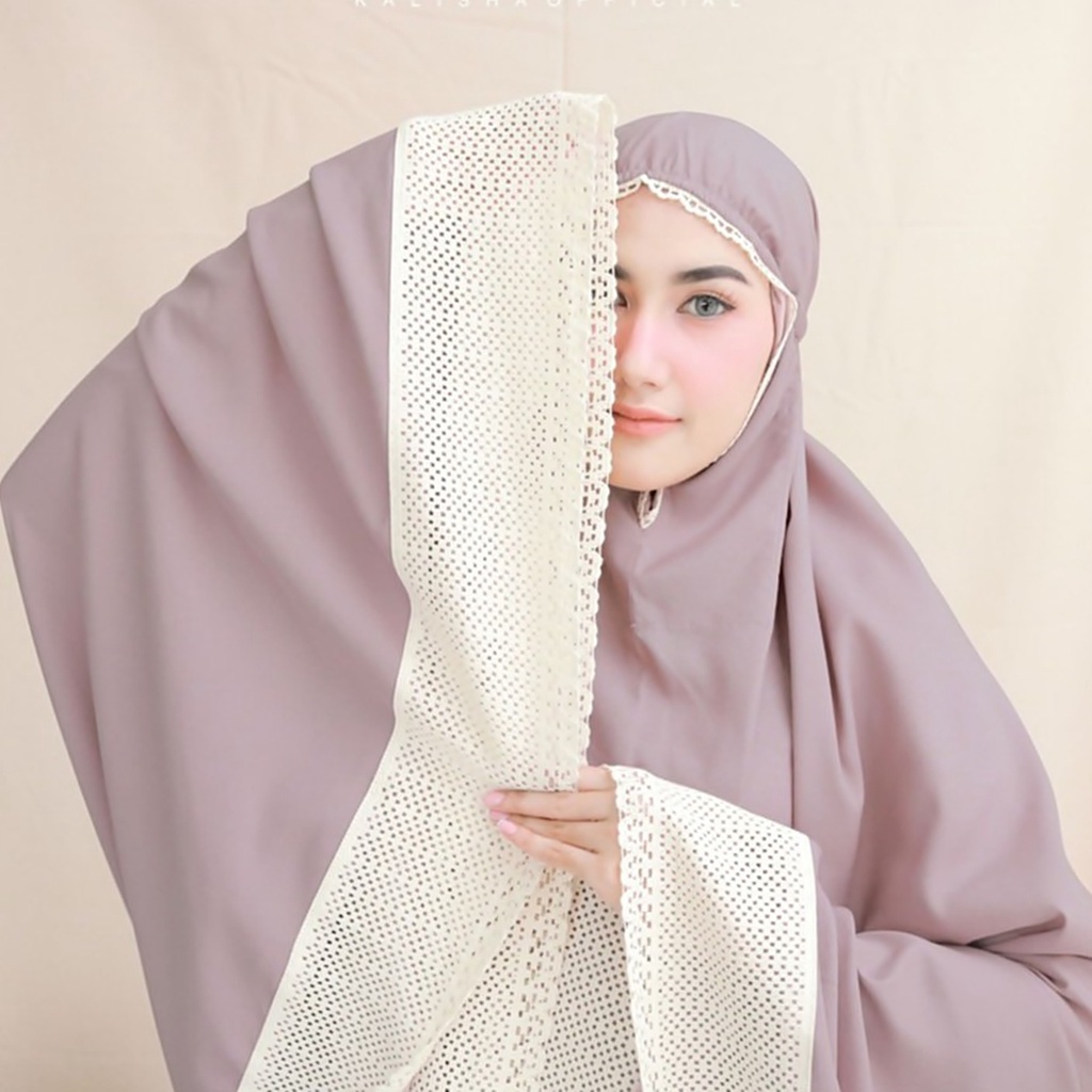 Jual Mukena FATIMA RENDA Rajut 13 Cm Bahan KATUN Micro Dewasa Jumbo Premium FREE Tas Cantik