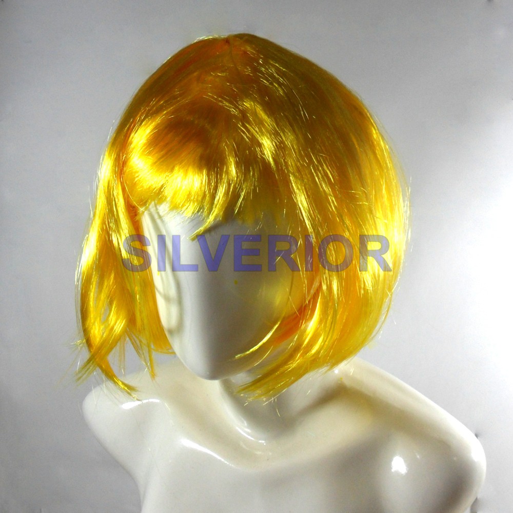 Jual Wig Rambut Palsu Pendek Kuning | Shopee Indonesia