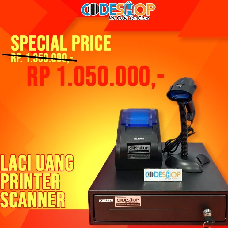 Jual Mesin Kasir Untuk Resto Dan Swalayan All Set Laci Printer Thermal