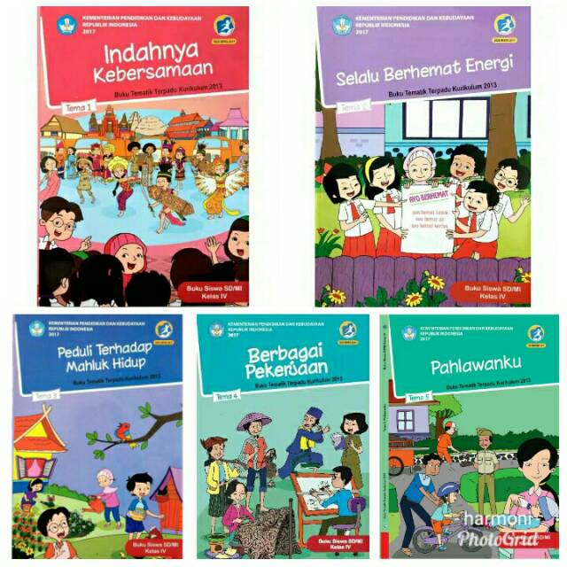 Jual PAKET BUKU TEMATIK KELAS 4 SD SEMESTER 1 | Shopee Indonesia