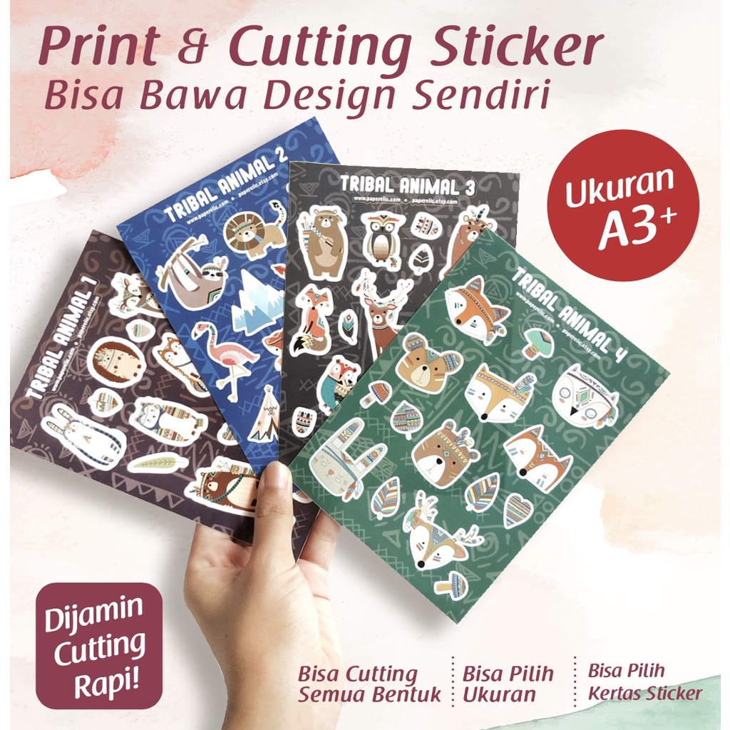 Jual Size A3 Cetak Sticker Cuttingcetak Sticker Bentuk Digital Printing Sticker Bontak 2330