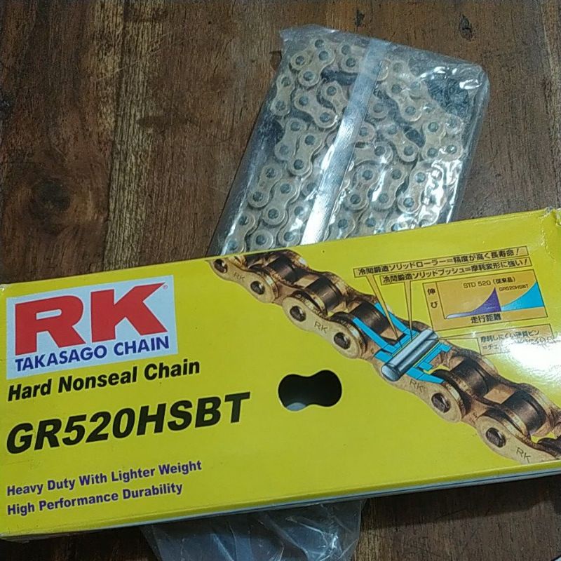 Jual rantai sss rk rock biker gold 520 120L untuk motor ninja r25 mt 25 ...
