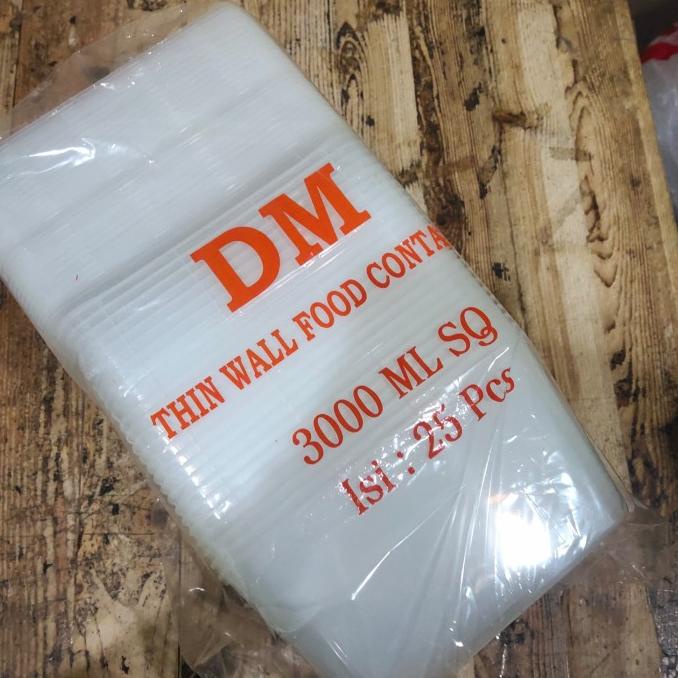Jual KOTAK MAKAN PERSEGI 3000ML - BOX THINWALL FOOD CONTAINER - ISI ...