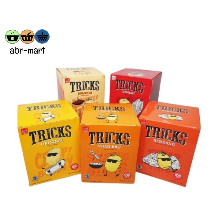 Jual TRICKS SNACK BAKED CHIPS POTATO KENTANG BOX ISI 10 | Shopee Indonesia