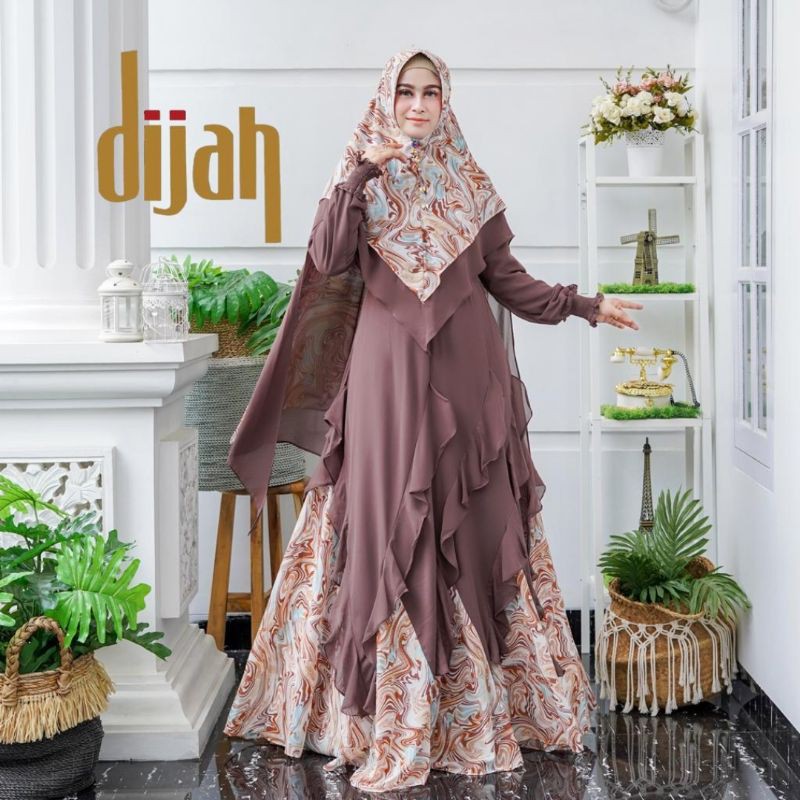 Jual Dijah syar'i coklat | Shopee Indonesia