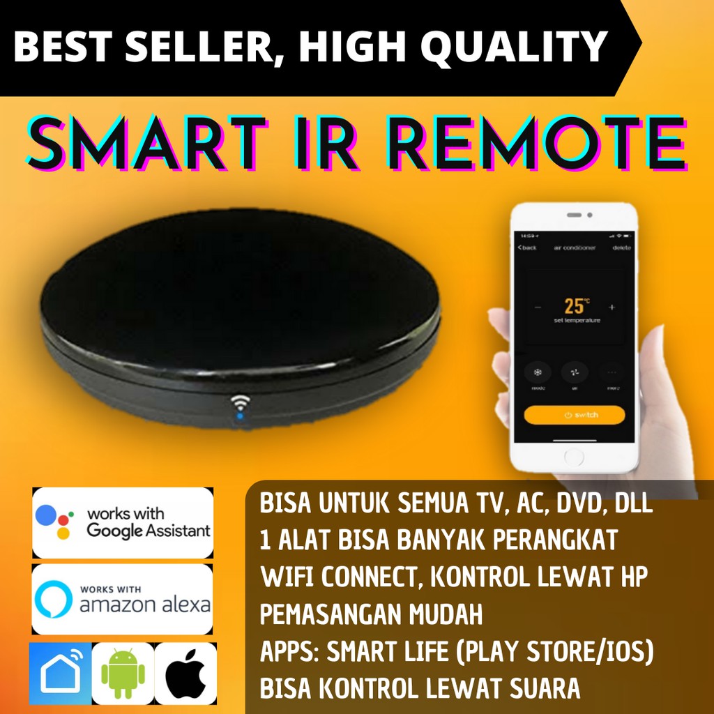 Jual Smart IR Remote Universal Wireless Wifi IOT for Home Automation ...