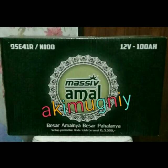 Jual aki mobil taft n100 95e41r dyna genset hardtop massiv aki basah