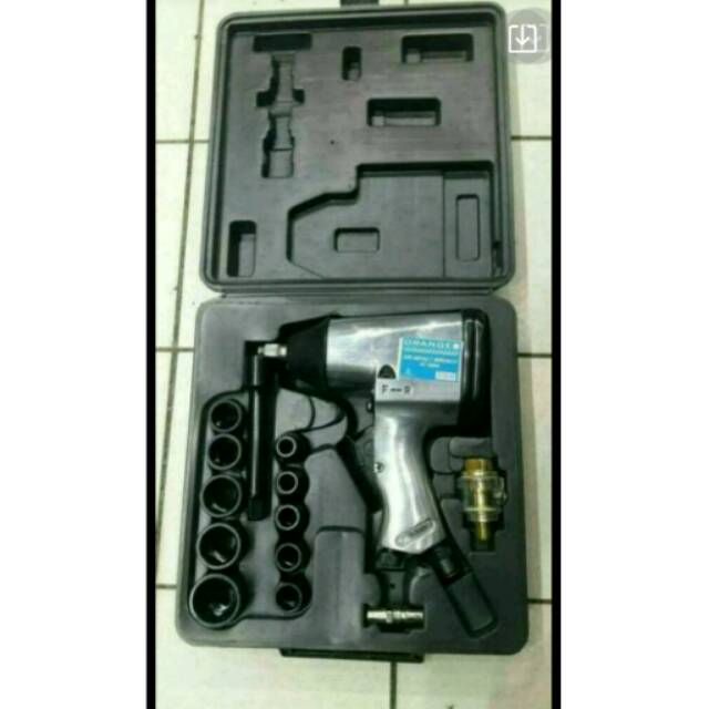 Jual Air Impact Wrench Kit 12 Orange Lengkap Mata Dan Box Boks Alat