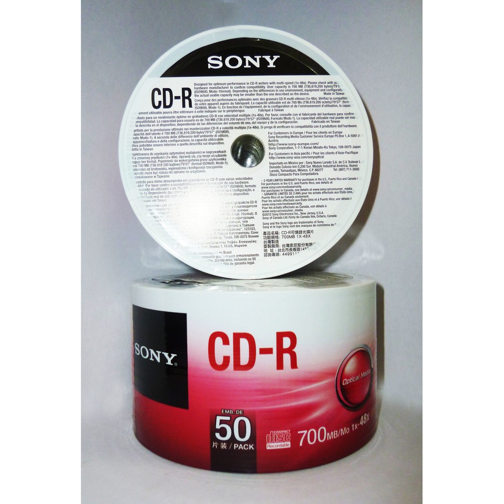 Jual CDR SONY / CD-R Blank Sony 700mb / CD kosong Sony 52x harga per ...
