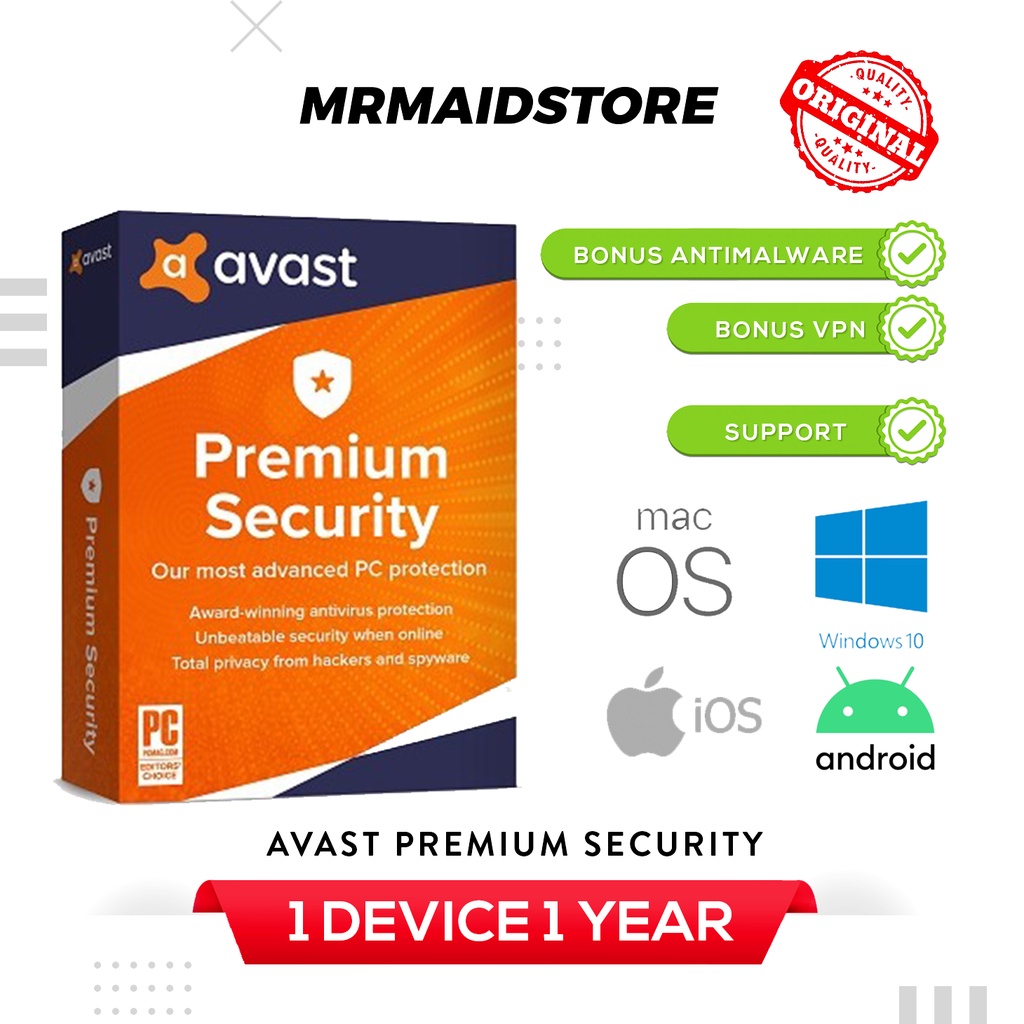 Antivirus Avast Premium Security | Antivirus Komputer | Antivirus PC | ORIGINAL