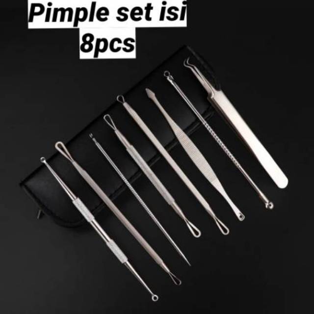 Jual Pimple set stainless steel isi 8 pcs | Shopee Indonesia