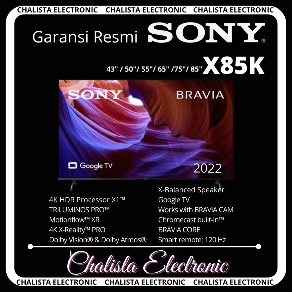 Jual SONY BRAVIA 55X85K 4K UHD HDR Smart Google TV 55 Inch KD-55X85K ...