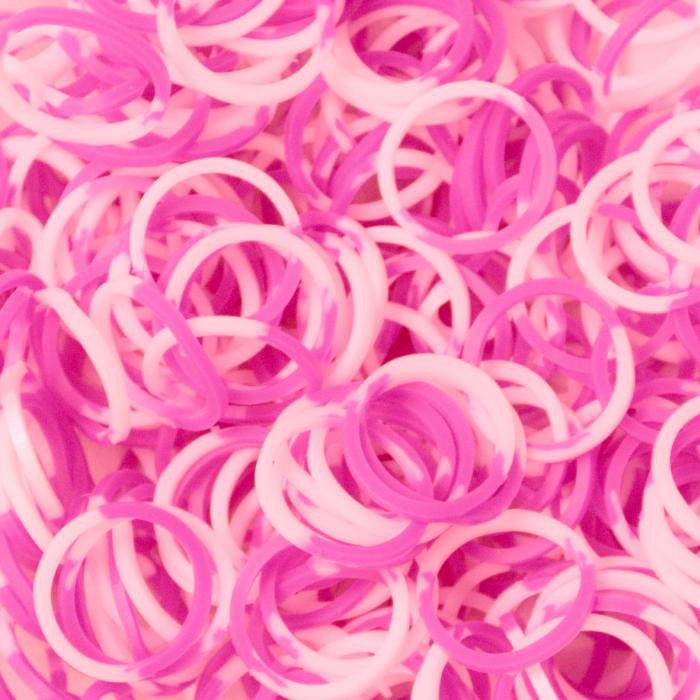 Jual Rainbow Loom Rubber Bands Pink White | Shopee Indonesia
