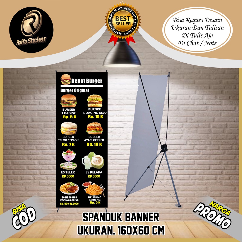 Jual Spanduk Banner Backdrop Burger Dan Kebab / Spanduk Burger ...