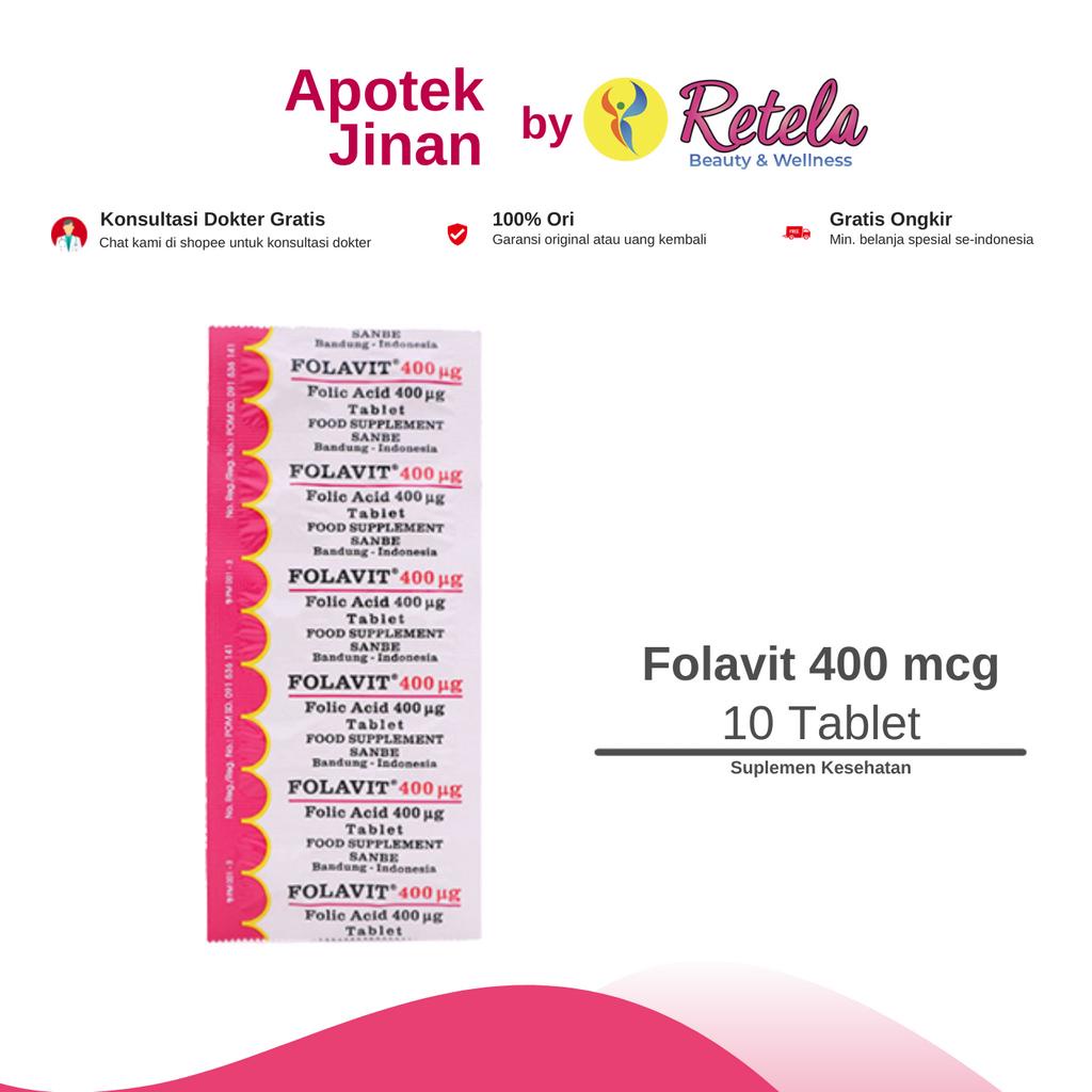 Jual FOLAVIT 400MG 1 STRIP 10 TABLET Shopee Indonesia
