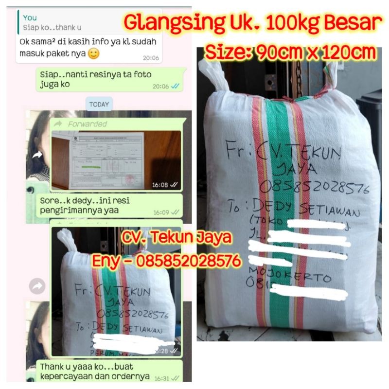 Jual Karung Plastik Glangsing 100kg Besar 50 Lembar Shopee Indonesia