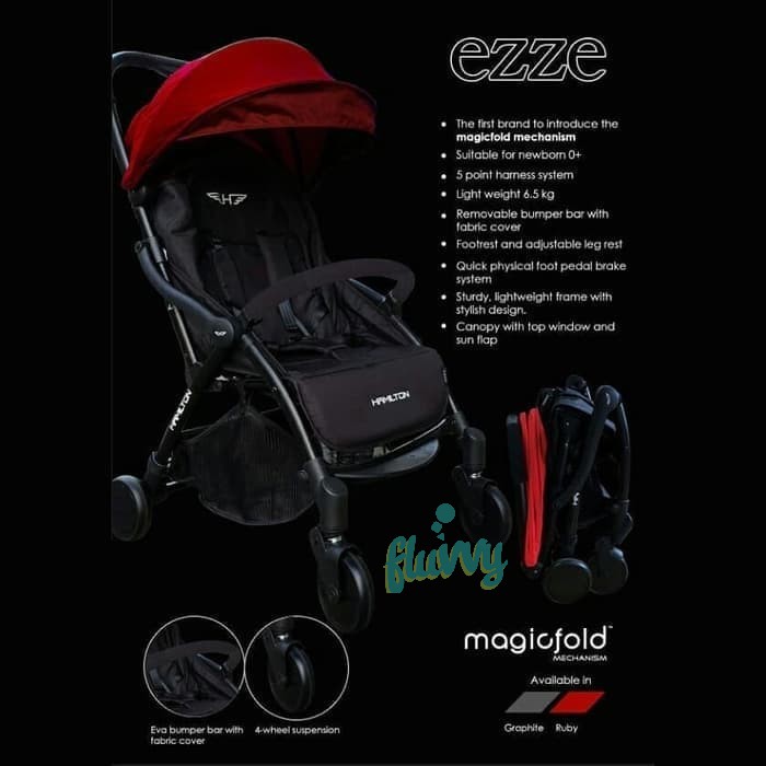 Jual Hamilton S1 ezze Basic Cabin Size Stroller Kereta Dorong Bayi Shopee Indonesia