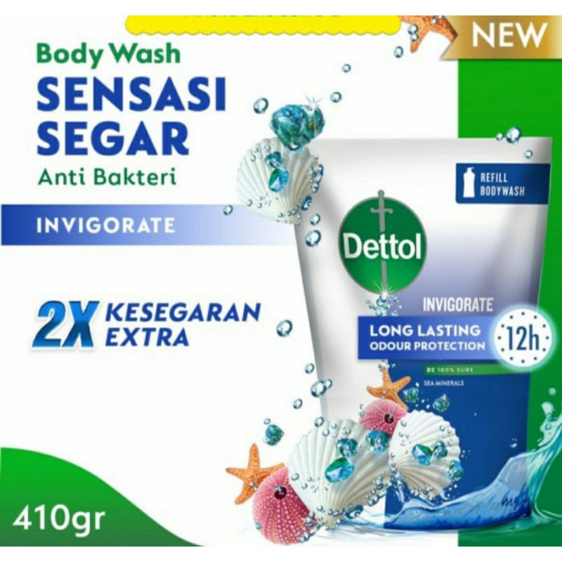 Jual Dettol body wash Invigorate antibacteri 410 ml Shopee Indonesia