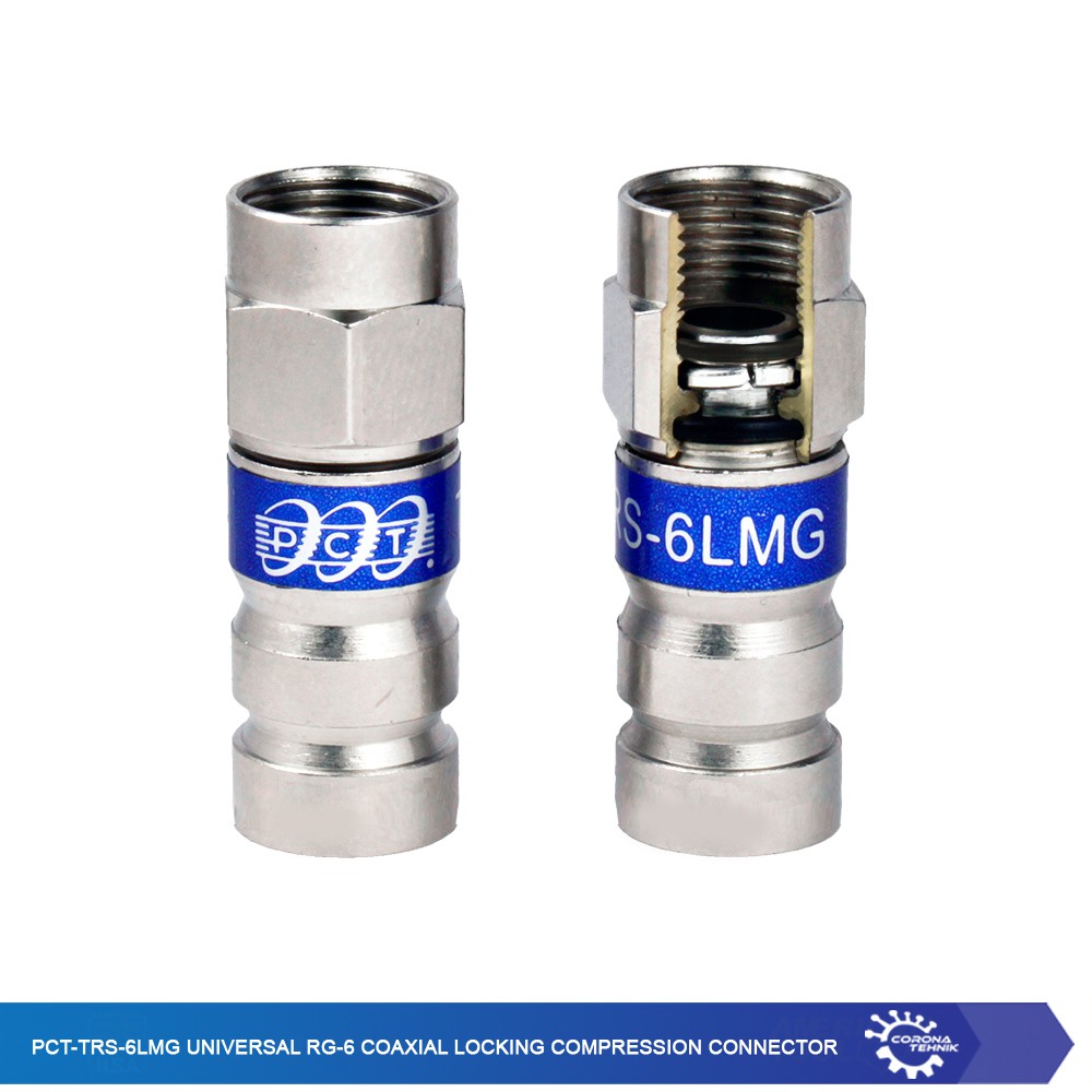 Jual PCT-TRS-6LMG Universal RG-6 Coaxial Locking Compression Connector ...