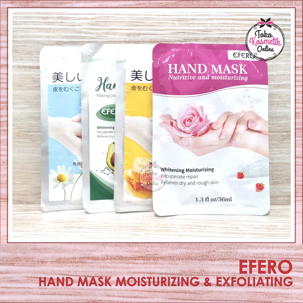 Jual EFERO HAND MASK MASKER TANGAN EFERO MOISTURIZING & EXFOLIATING HAND MASK Shopee Indonesia