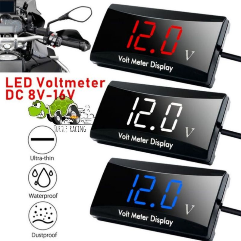 Jual VoltMeter Motor Volt Meter Aki Digital Alat Pengukur Aki Motor
