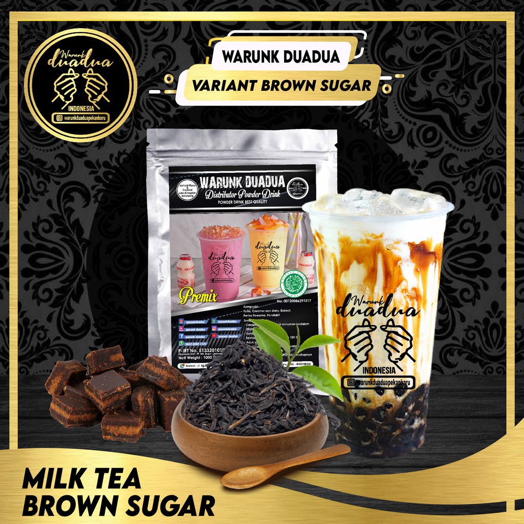 Jual MILK TEA BROWN SUGAR 1kg / Bubuk Minuman Premix Rasa Varian BROWN