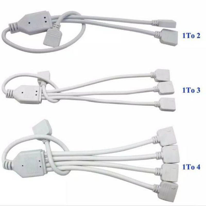 Jual Kabel Sambungan led strip RGB 3528 5050 1 KE 2 3 4 conector 4 pin ...