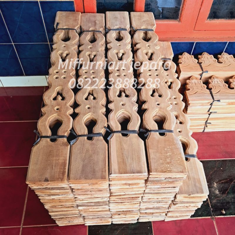 Jual pagar teras rumah joglo betawi minimalis papan jati 90cm | Shopee